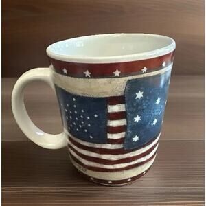 Vintage “Lang & Wise” Old Glory Coffee Mug 1998 Designed By Sherri Buck Baldwin